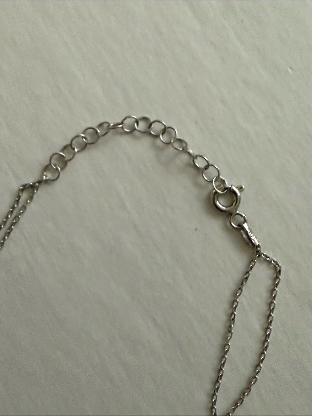 Sterling Silver 925 Italy Pavé CZ Script Love Double Chain Bracelet
